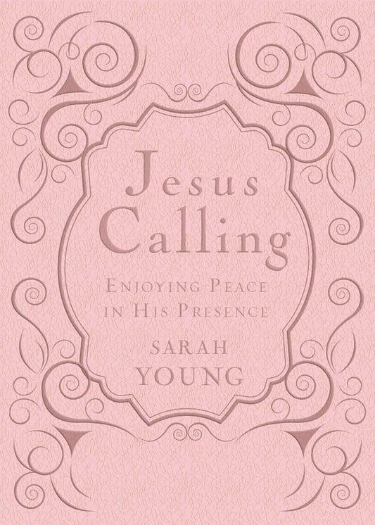 Jesus Calling, Pink Leathersoft, with Scripture References; Enjoying Peace in His Presence (a 365-Day Devotional) cover image