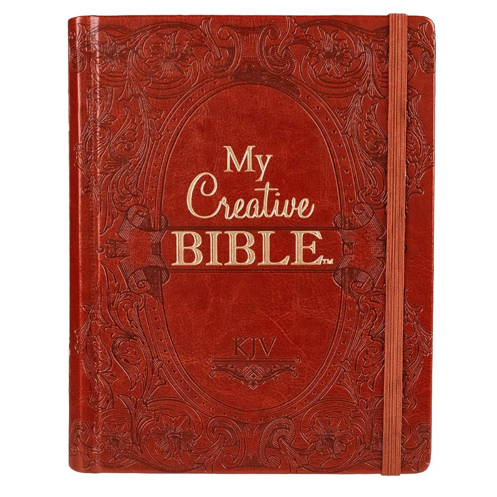 KJV Holy Bible, My Creative Bible, Faux Leather Hardcover - Ribbon Marker, King James Version, Saddle Tan w/Elastic Closure (KJV Creative Editions) cover image