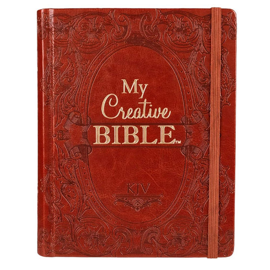 KJV Holy Bible, My Creative Bible, Faux Leather Hardcover - Ribbon Marker, King James Version, Saddle Tan w/Elastic Closure (KJV Creative Editions) cover image