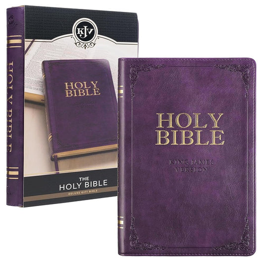 KJV Holy Bible, Standard Size Faux Leather Red Letter Edition Thumb Index & Ribbon Marker, King James Version, Purple (KJV Deluxe Gift Editions) cover image