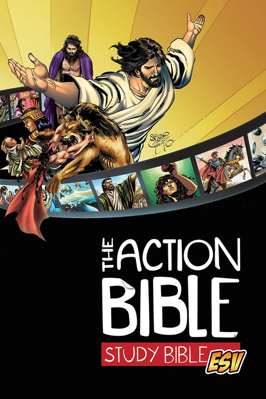 The Action Bible Study Bible ESV (Hardcover) cover image