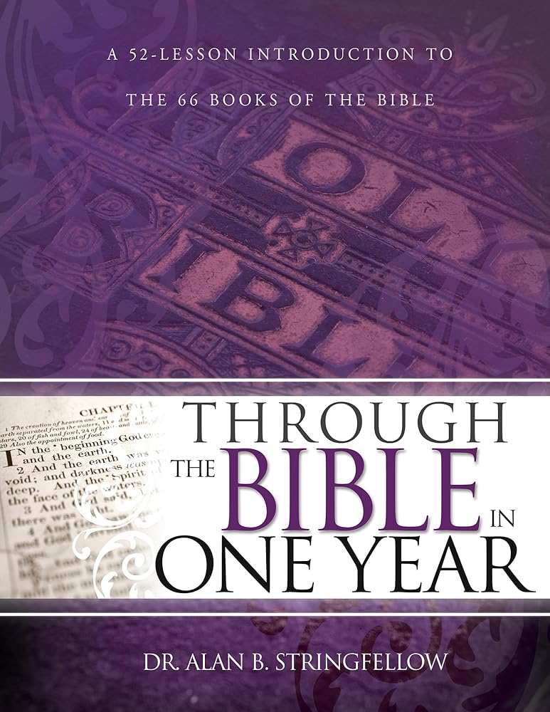 Through the Bible in One Year: A 52-Lesson Introduction to the 66 Books of the Bible (Bible Study Guide for Small Group or Individual Use) cover image