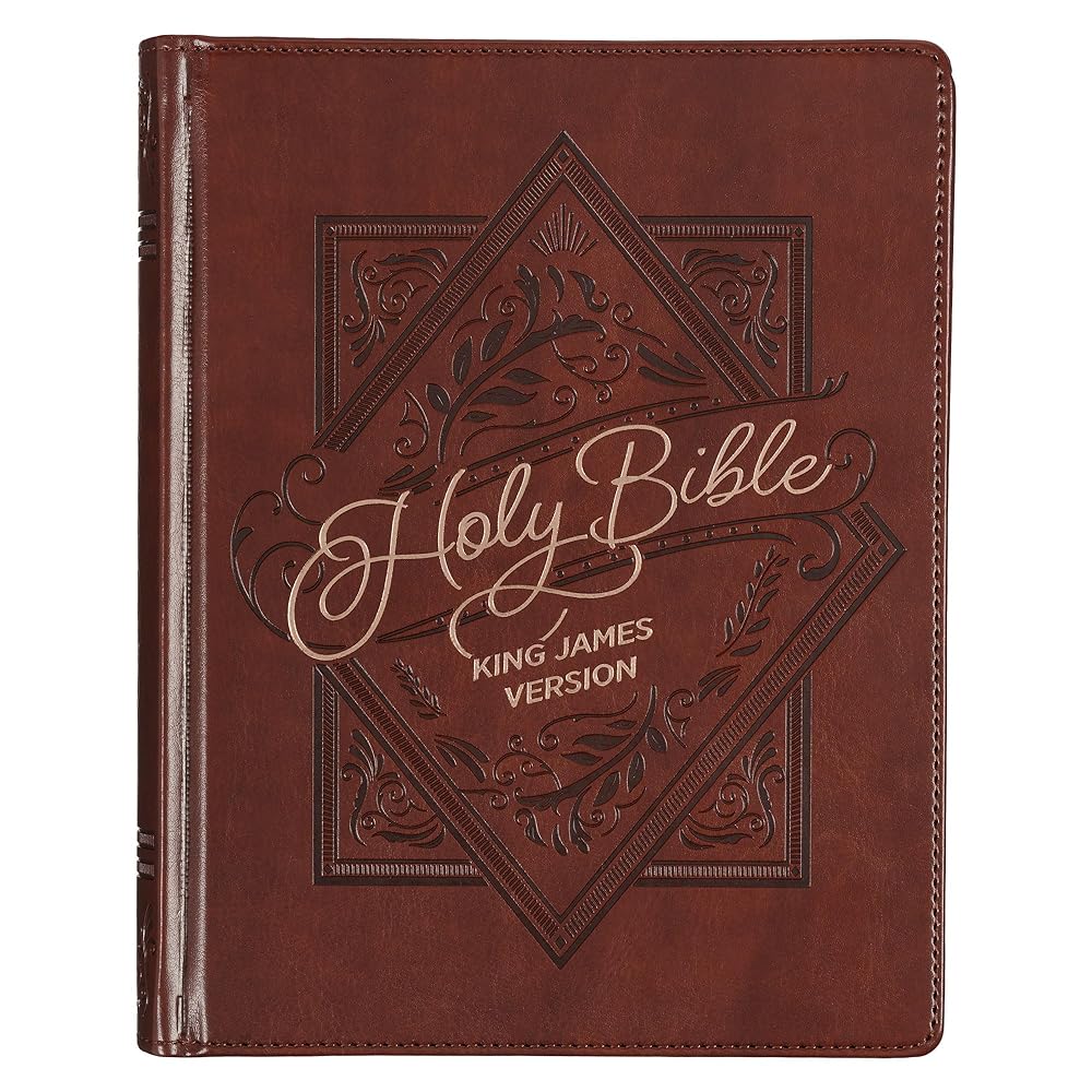 KJV Holy Bible, Note-taking Bible, Faux Leather Hardcover King James Version, Saddle Tan (KJV Note-taking Editions) cover image