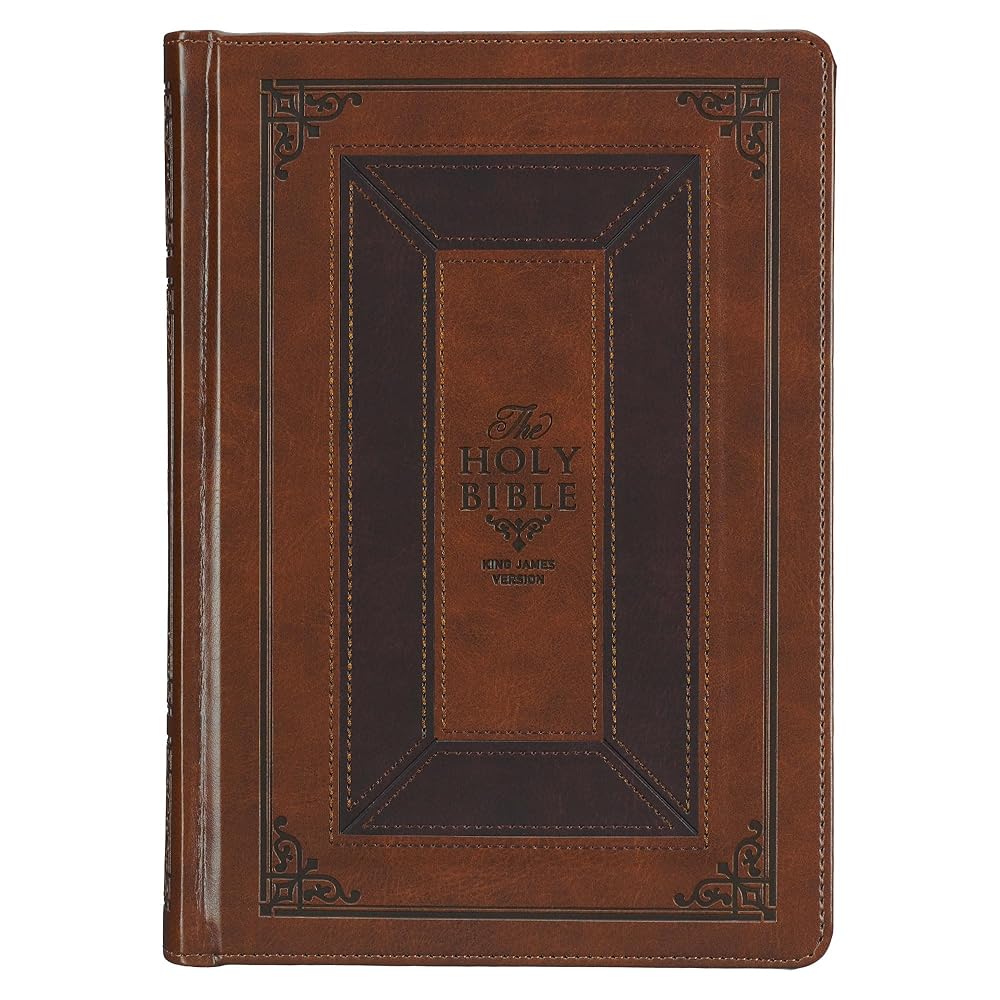 KJV Study Bible, Standard King James Version Holy Bible, Thumb Tabs, Ribbons, Faux Leather, Toffee/Burgundy Debossed (KJV Standard Study Editions) cover image