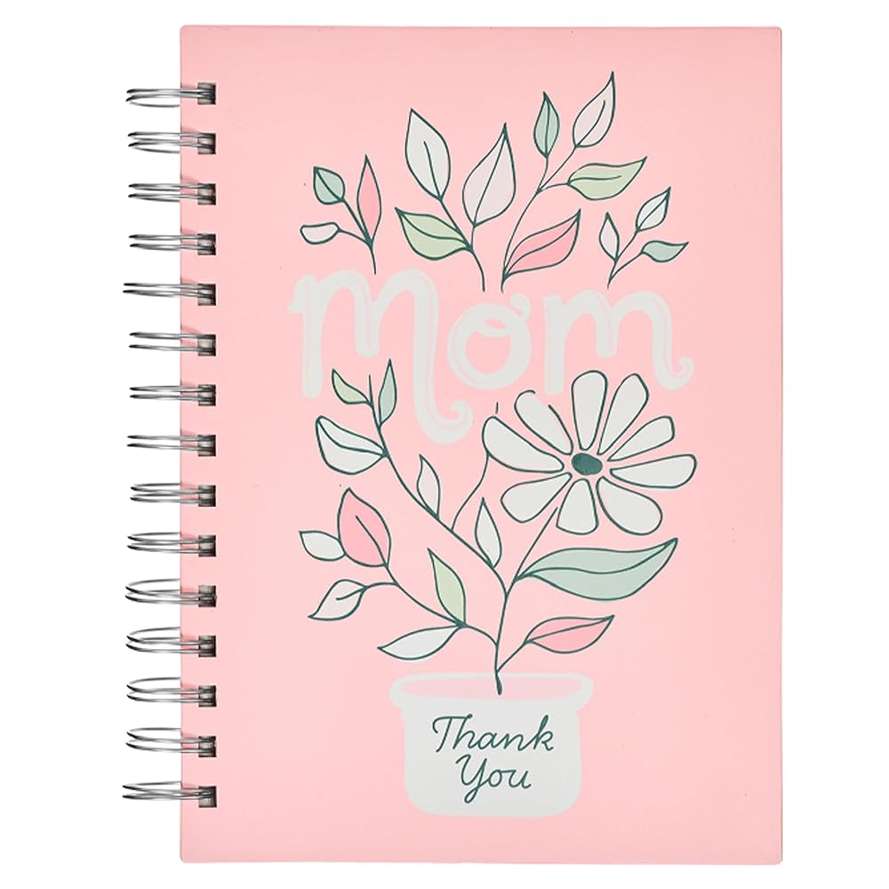 Christian Art Gifts Mom Journal w/Scripture Thank You Large Bible Verse Notebook, 192 Ruled Pages, 1 Thess. 5:16-18 Bible Verse cover image