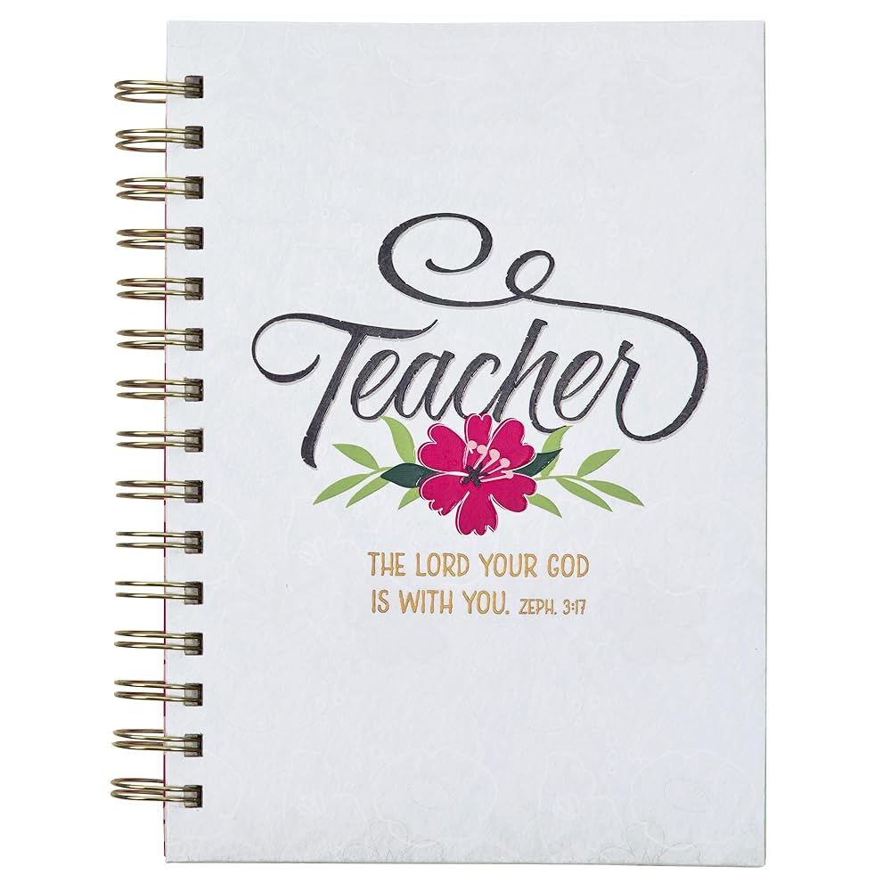 Christian Art Gifts Pink Journal w/Scripture The Lord is With You Large Bible Verse Notebook, 192 Ruled Pages, Zeph. 3:17 Bible Verse cover image
