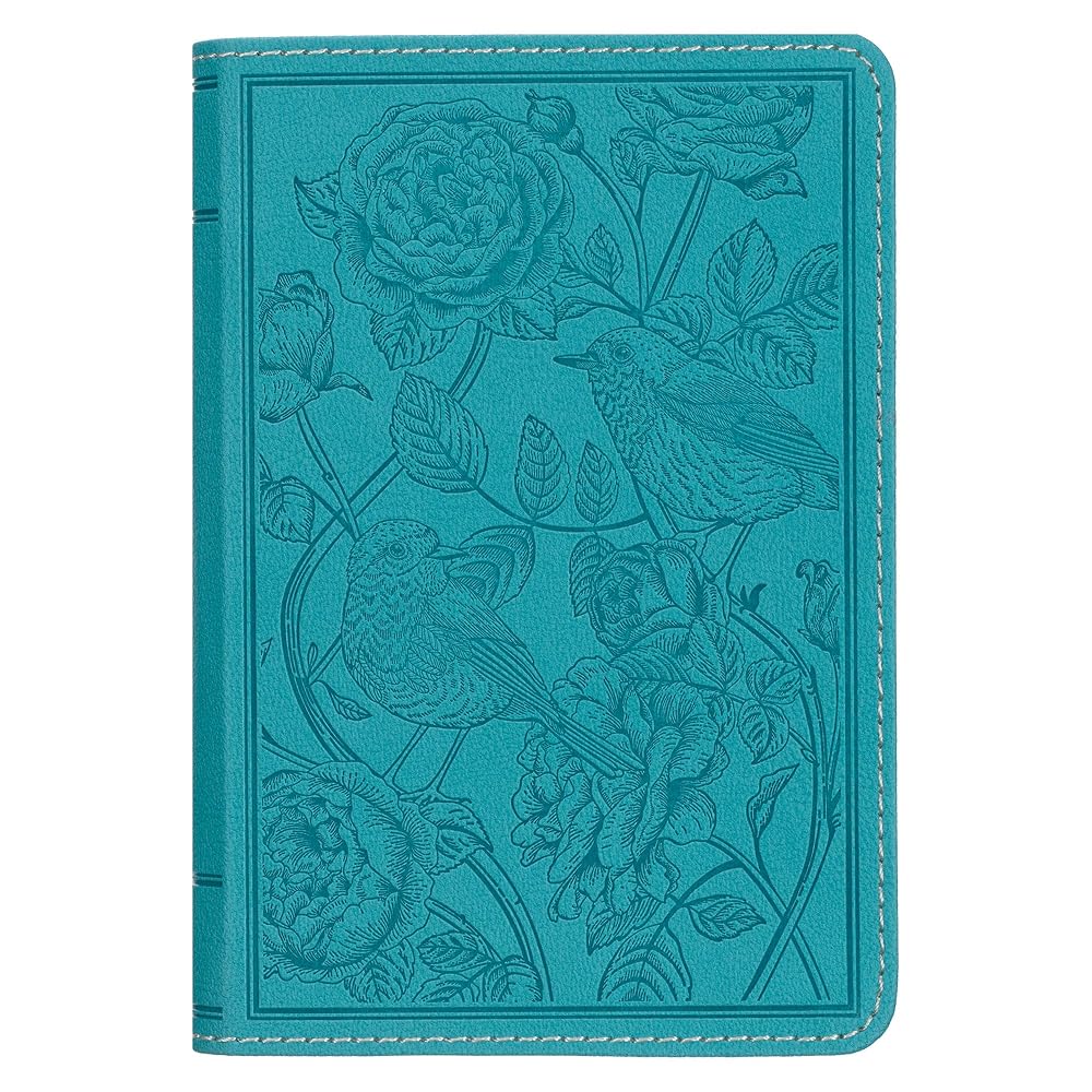 KJV Holy Bible, Compact Vegan Leather Red Letter Edition - Ribbon Marker, King James Version, Teal, Zipper Closure (KJV Compact Editions) cover image