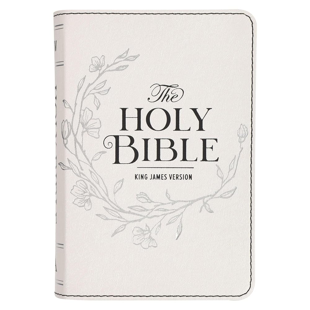 KJV Holy Bible, Compact Vegan Leather Red Letter Edition - Ribbon Marker, King James Version, Pearlized White (KJV Compact LP Editions) cover image