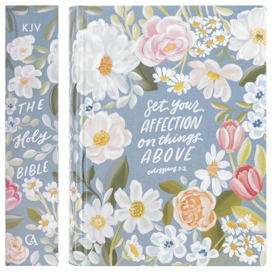 KJV Note-taking Bible, Special Edition, Journal Space, Reading Plan, Maps, Concordance, King James Version Holy Bible, Flora Blue Floral, 8.65 pt. (KJV Note-taking Loveall Edition) cover image