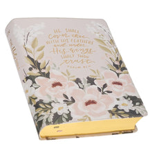 KJV Holy Bible, Note-taking Bible, Vegan Leather - King James Version, Cream Floral Printed cover image