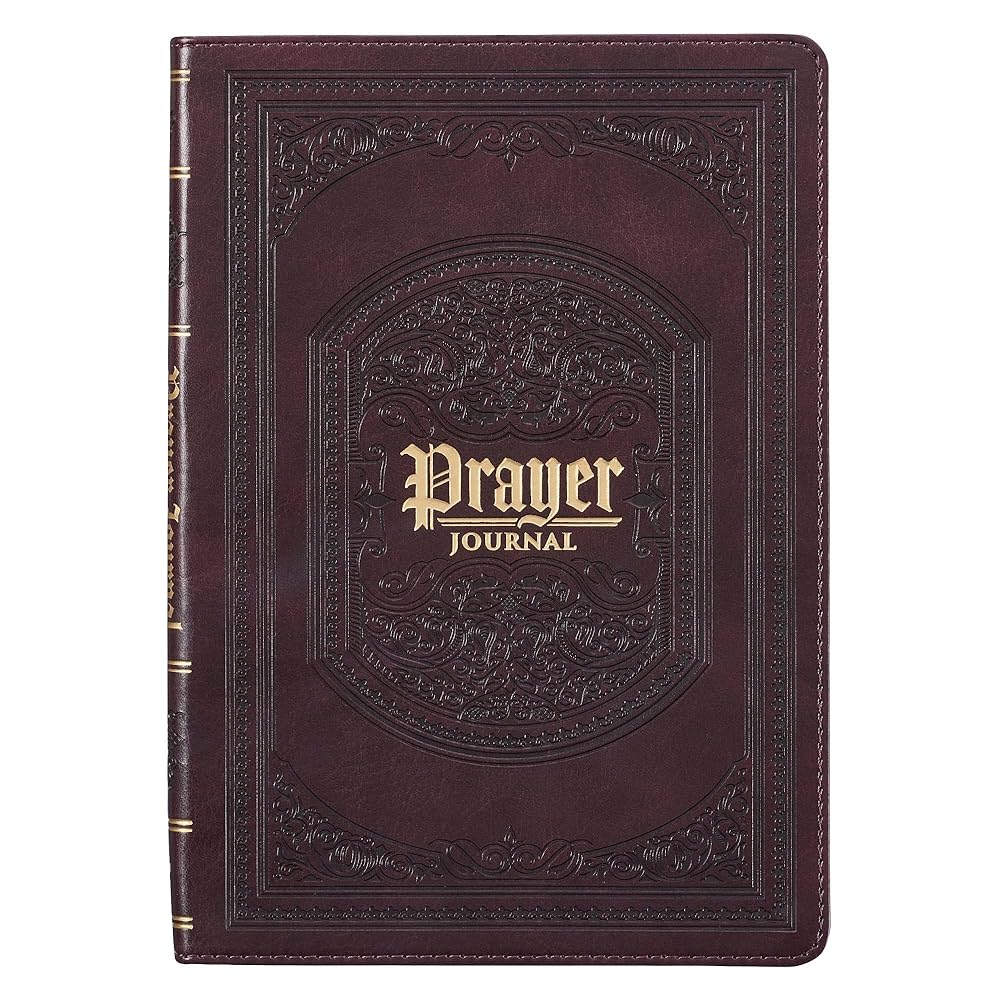 The Lord's Prayer Prompted Prayer Journal, Faux Leather Brown cover image