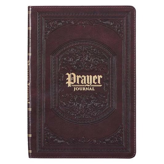 The Lord's Prayer Prompted Prayer Journal, Faux Leather Brown cover image