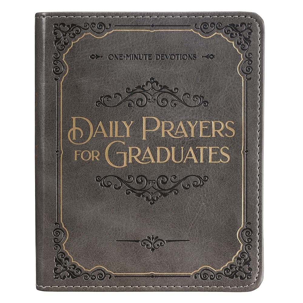 Daily Prayers for Graduates One Minute Devotions, Gray Faux Leather Flexcover cover image