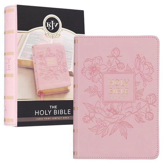 KJV Holy Bible, Compact Large Print Faux Leather Red Letter Edition Ribbon Marker, King James Version, Ballet Pink (KJV Compact LP Editions) cover image