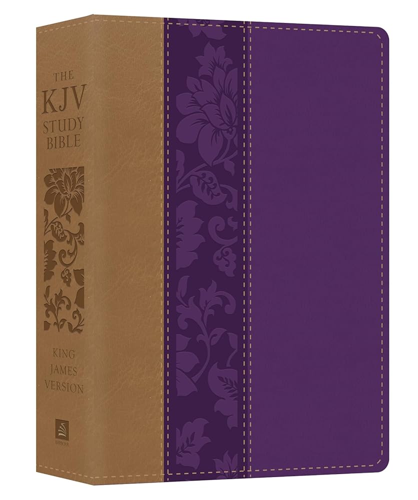 The KJV Study Bible - Large Print [Violet Floret] (King James Bible) cover image