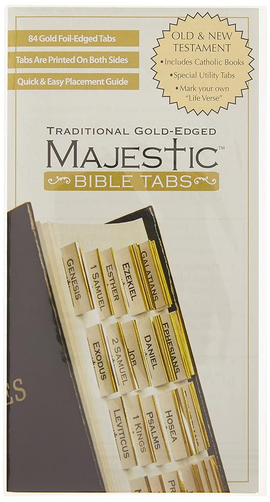 Majestic Traditional Gold-Edged Bible Tabs cover image