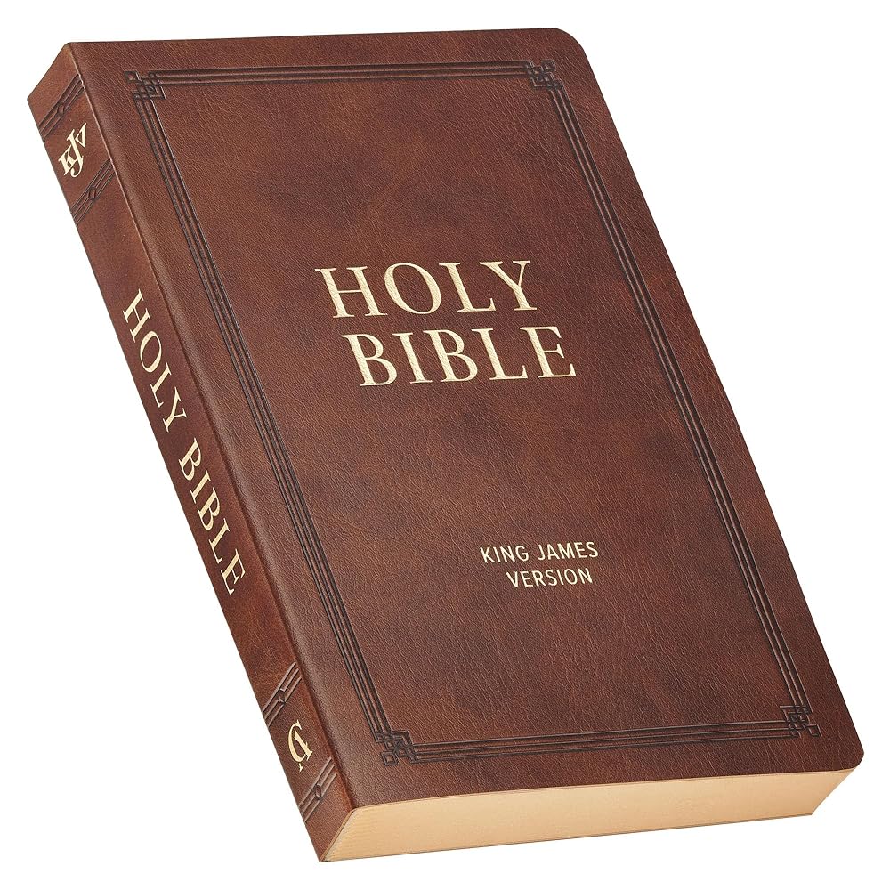 KJV Holy Bible, Gift Edition Faux Leather, King James Version, Brown cover image