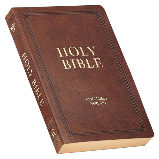 KJV Holy Bible, Gift Edition Faux Leather, King James Version, Brown cover image