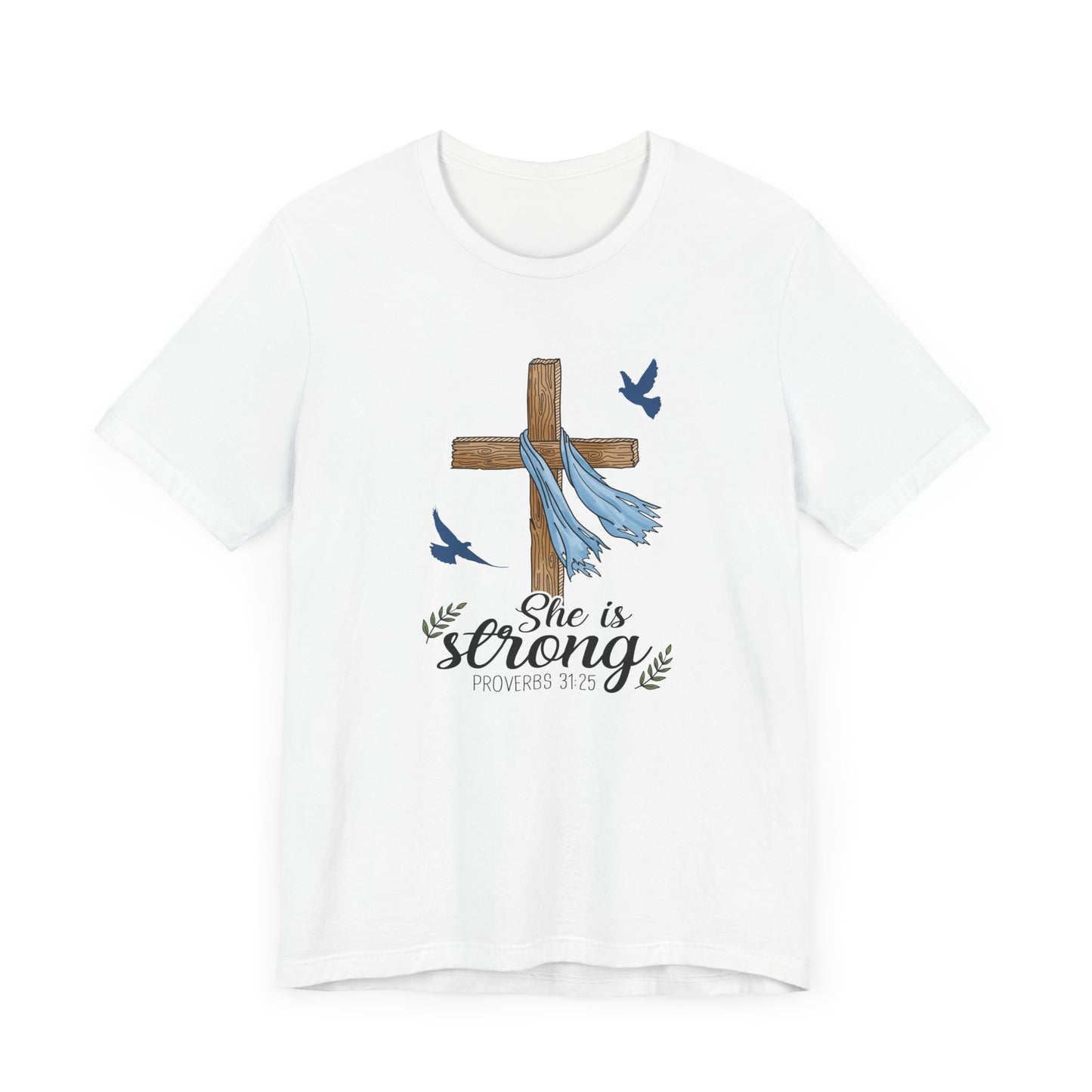 She Is Strong Cross Jersey Short Sleeve Tee