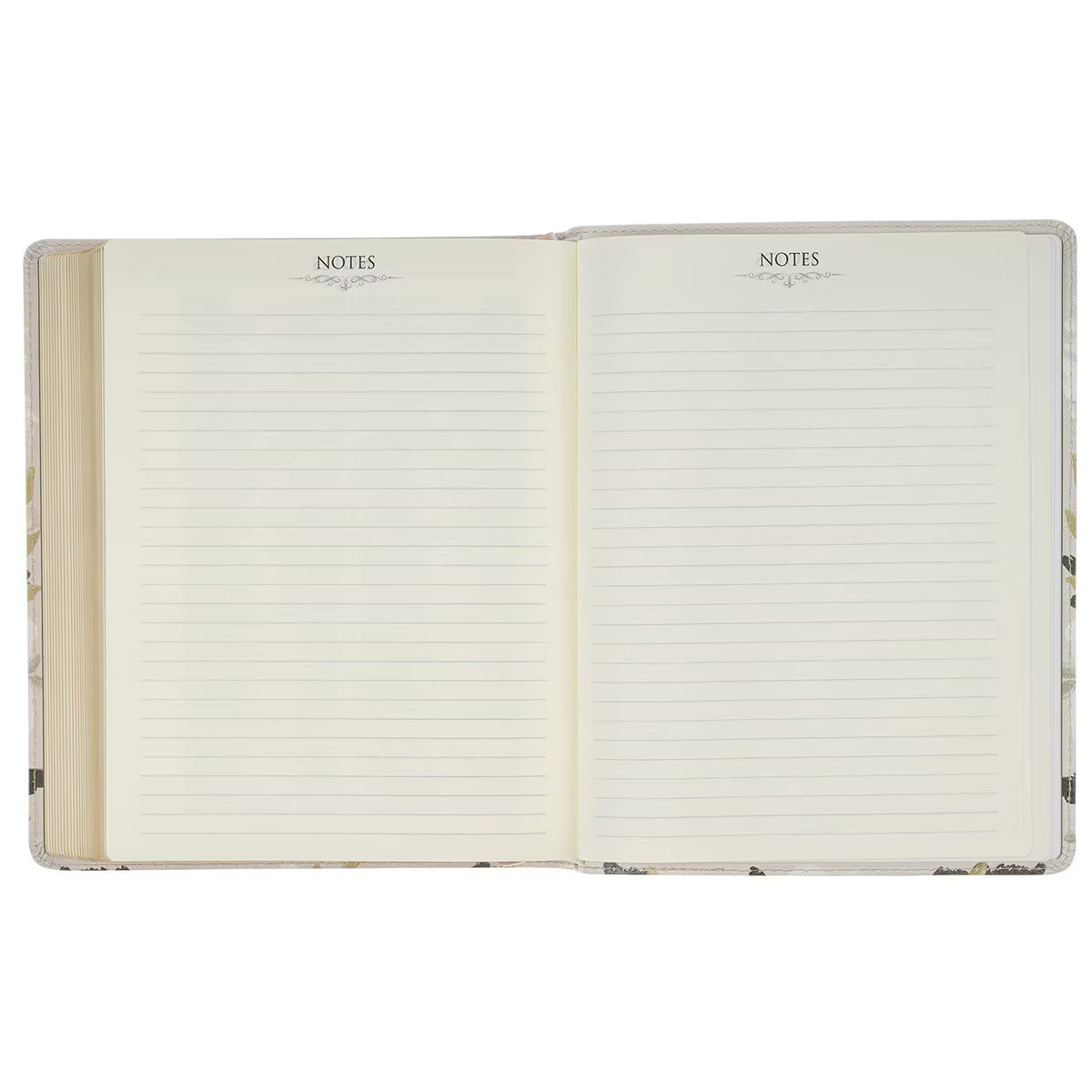 KJV Holy Bible, Note-taking Bible, Vegan Leather - King James Version, Cream Floral Printed