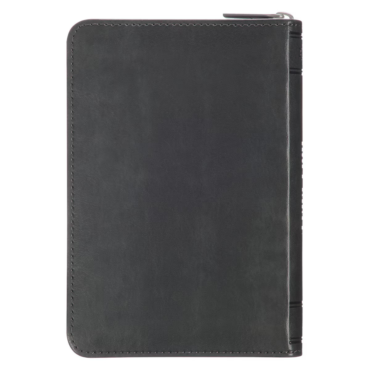 KJV Holy Bible, Mini Pocket Size, Red Letter, Reading Plan, Thematic Verse Finder, Ribbon Bookmark, King James Version, Vegan Leather, Black/Gray Zipper Closure, 6.2" x 4.3" (KJV Pocket Editions)